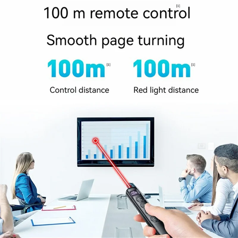 S7 Wireless PPT Remote Laser Pointer PowerPoint Office Presentation Page Turning Clicker - White