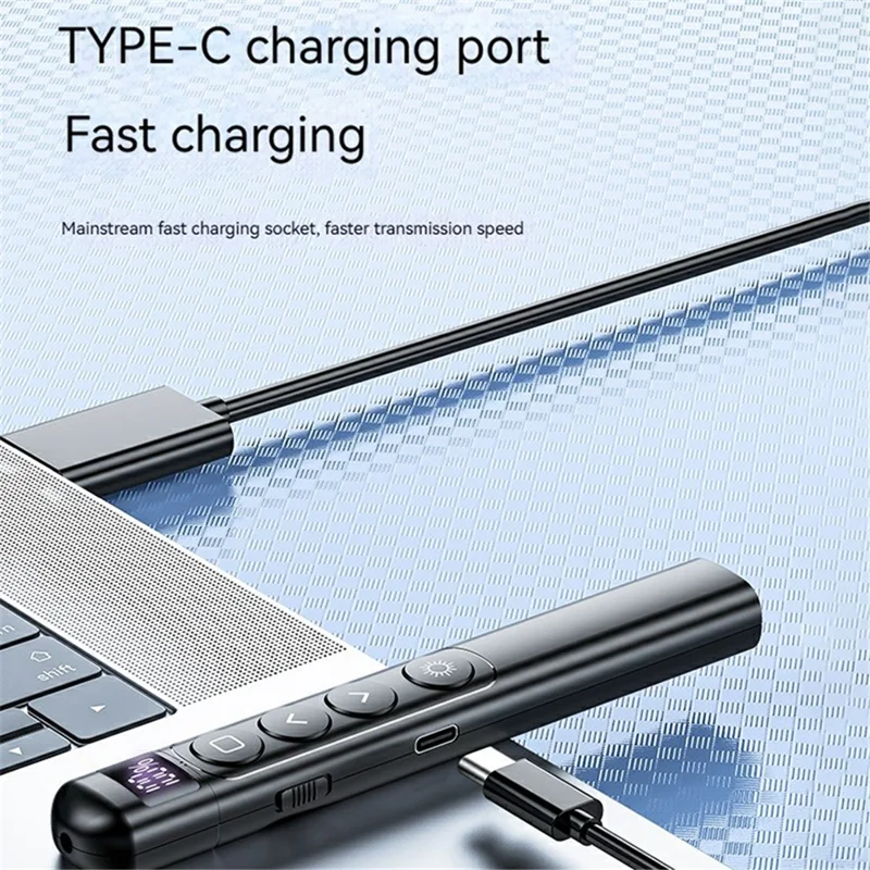 S7 Wireless PPT Remote Laser Pointer PowerPoint Office Presentation Page Turning Clicker - White