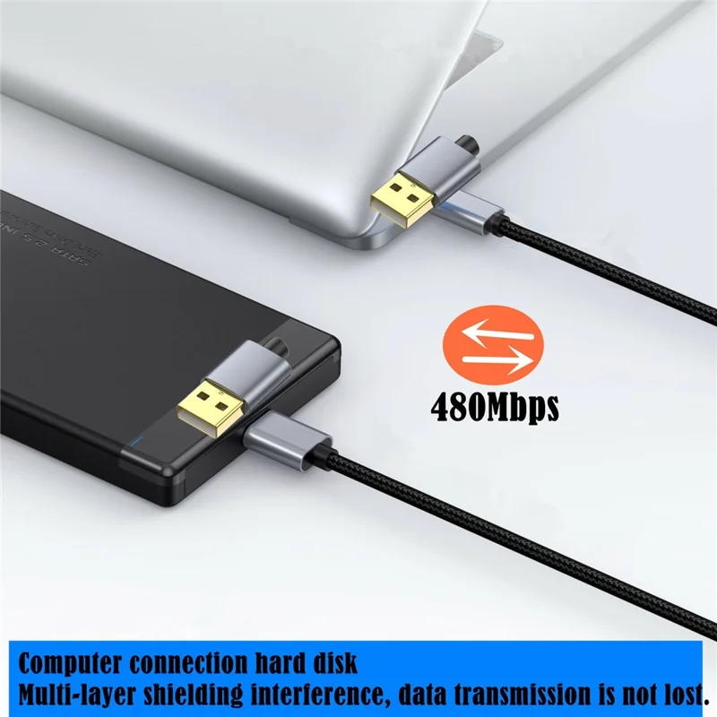 3m 480Mbps USB 2.0 Type A Male to Male Cable Extension Cord for Digital Camera Printer Scanner