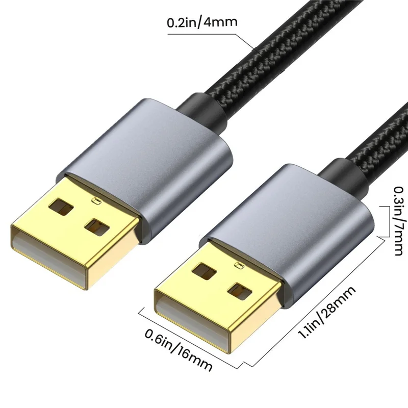 3m 480Mbps USB 2.0 Type A Male to Male Cable Extension Cord for Digital Camera Printer Scanner