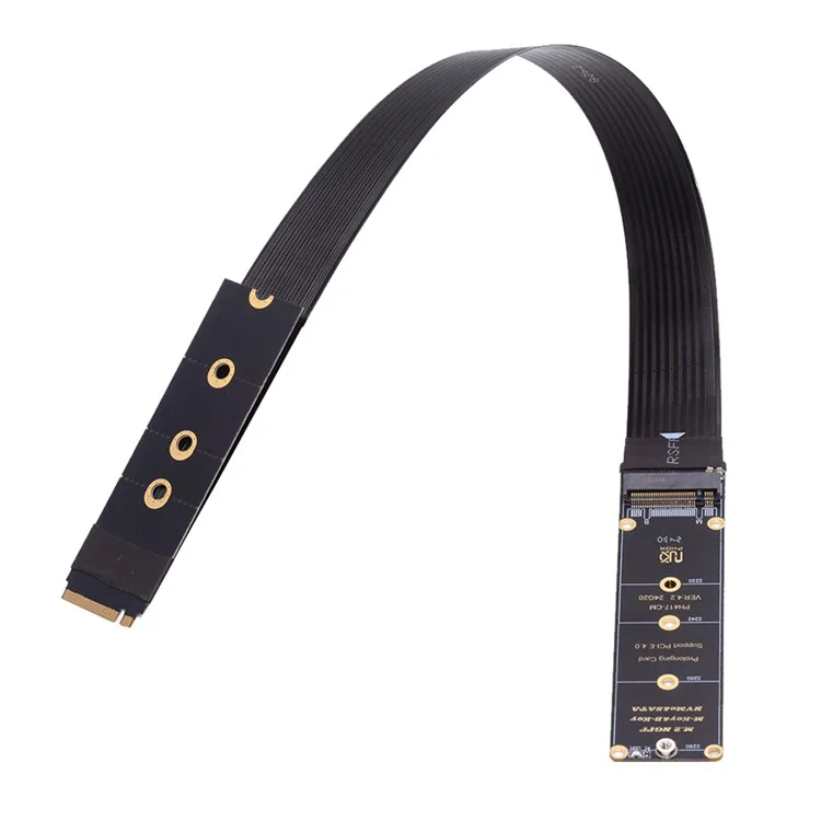 EP-050-BK NGFF M-Key NVME Cabo de Extensão Masculino para Feminino PCI Express 30cm PCI-E 4.0 para Placa-mãe SSD 2280