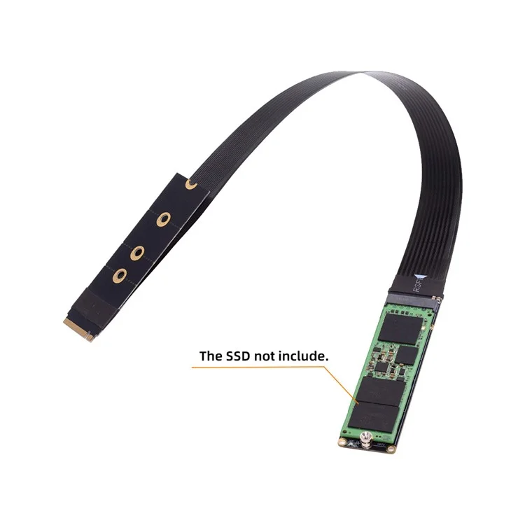 EP-050-BK NGFF M-Key NVME Cabo de Extensão Masculino para Feminino PCI Express 30cm PCI-E 4.0 para Placa-mãe SSD 2280