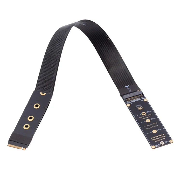 EP-050-BK NGFF M-Key NVME Cabo de Extensão Masculino para Feminino PCI Express 30cm PCI-E 4.0 para Placa-mãe SSD 2280
