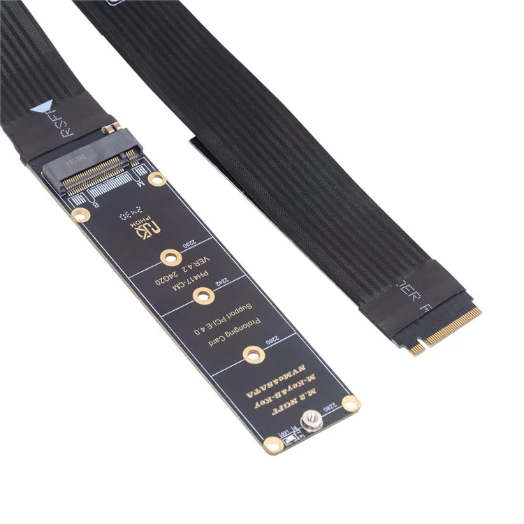 EP-050-BK NGFF M-Key NVME Cabo de Extensão Masculino para Feminino PCI Express 30cm PCI-E 4.0 para Placa-mãe SSD 2280