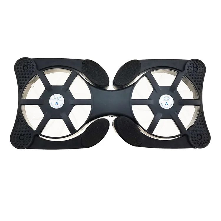 Support de refroidissement pour ordinateur portable pliable NB008 avec 2 ventilateurs, support réglable pour ordinateur portable portable