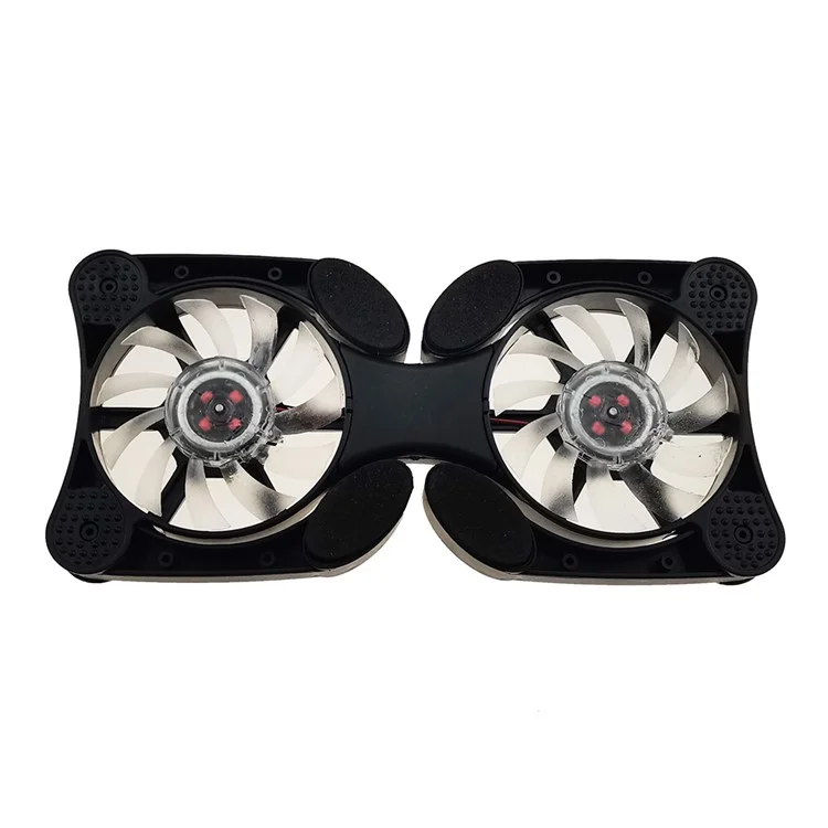 Support de refroidissement pour ordinateur portable pliable NB008 avec 2 ventilateurs, support réglable pour ordinateur portable portable
