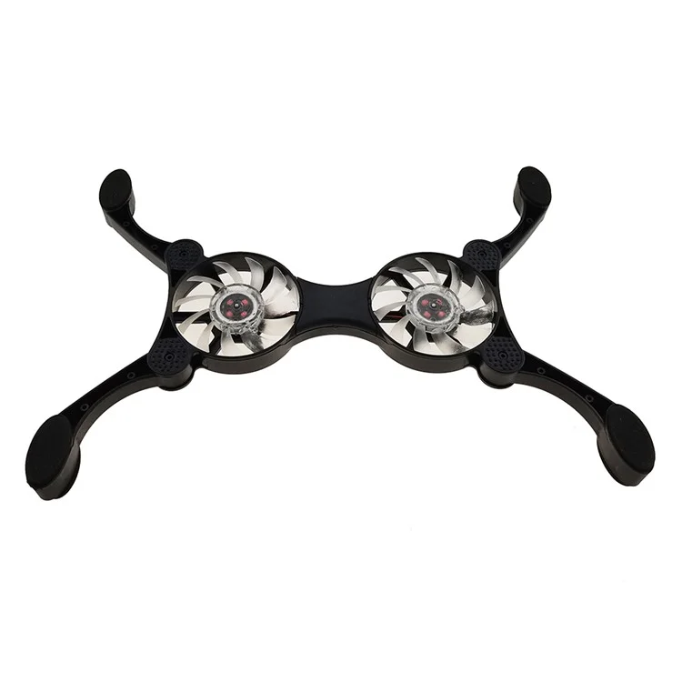 Support de refroidissement pour ordinateur portable pliable NB008 avec 2 ventilateurs, support réglable pour ordinateur portable portable