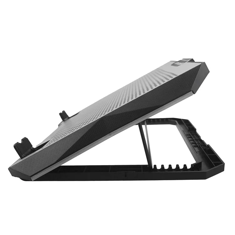 S608 RGB-Licht-Laptop-Kühler mit 8 Lüftern, höhenverstellbar, Notebook-Kühlpad mit Handyhalterung