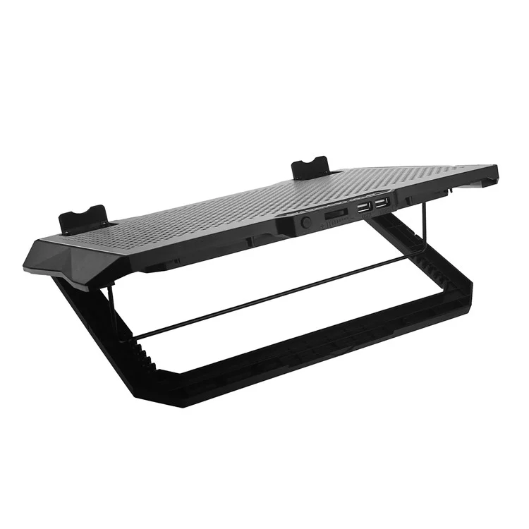 S608 RGB-Licht-Laptop-Kühler mit 8 Lüftern, höhenverstellbar, Notebook-Kühlpad mit Handyhalterung