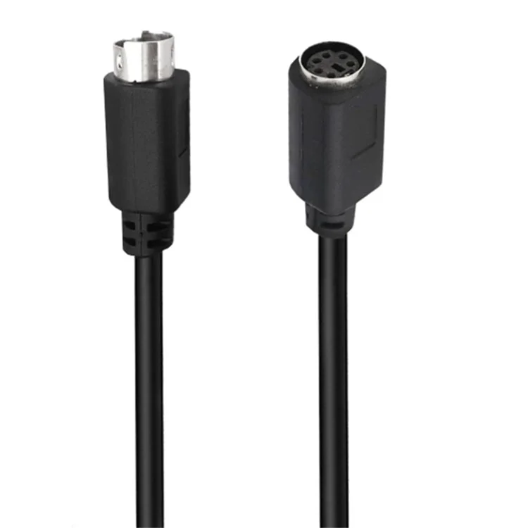 Câble d'extension 3m Mini DIN 6 broches mâle vers femelle, tête droite, âme en cuivre