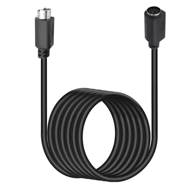 Câble d'extension 3m Mini DIN 6 broches mâle vers femelle, tête droite, âme en cuivre
