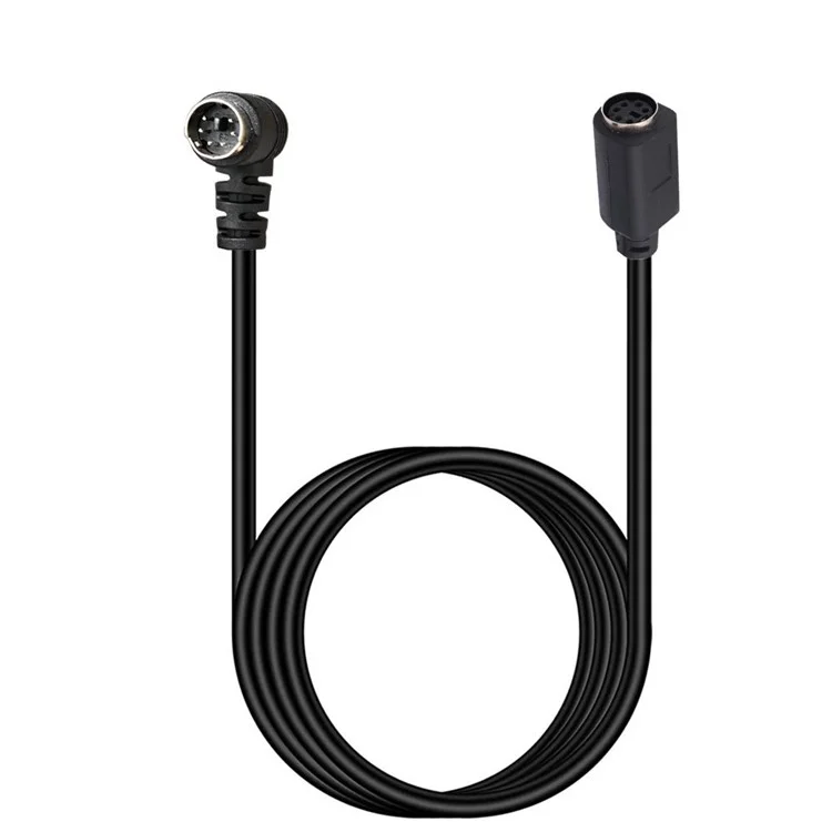 Câble Mini DIN 6 broches de 3 mètres avec connecteur mâle à femelle coudé, avec âme en cuivre