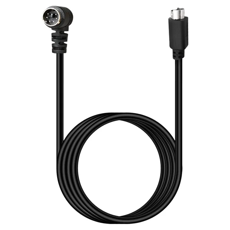 Câble Mini DIN 6 broches de 0,5 mètre avec connecteur mâle coudé à 90 degrés et connecteur mâle droit, avec âme en cuivre