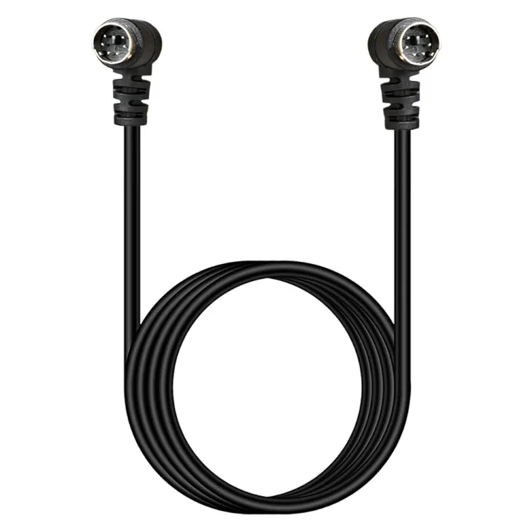 Câble Mini DIN 6 broches de 3 mètres avec connecteurs mâles coudés à 90 degrés aux deux extrémités et âme en cuivre