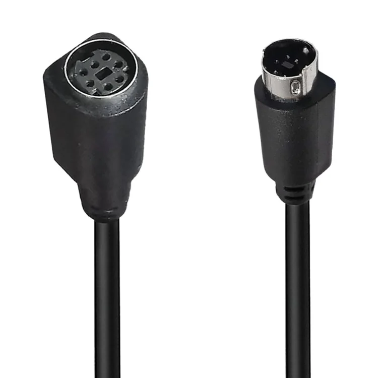 Câble Mini DIN 7 broches de 1,8 mètre avec connecteur droit mâle vers femelle, âme en cuivre, rallonge