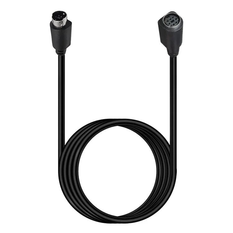 Câble Mini DIN 7 broches de 1,8 mètre avec connecteur droit mâle vers femelle, âme en cuivre, rallonge