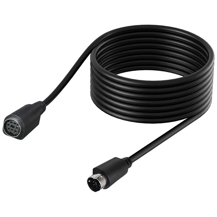 Câble Mini DIN 7 broches de 0,5 mètre avec connecteur droit mâle-femelle, câble de rallonge avec âme en cuivre