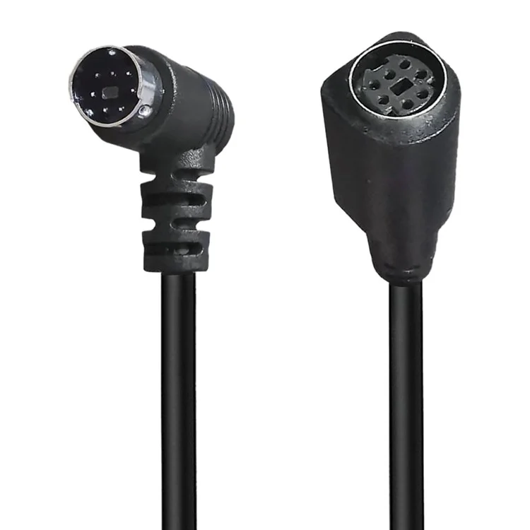 Câble d'extension Mini DIN 7 broches coudé mâle à femelle de 0,5 m pour système de jeux informatiques