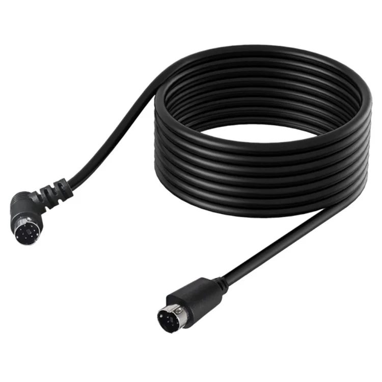 Câble audio-vidéo mini DIN 7 broches S-Video de 0,5 m, mâle droit vers mâle coudé, pour le transfert de données
