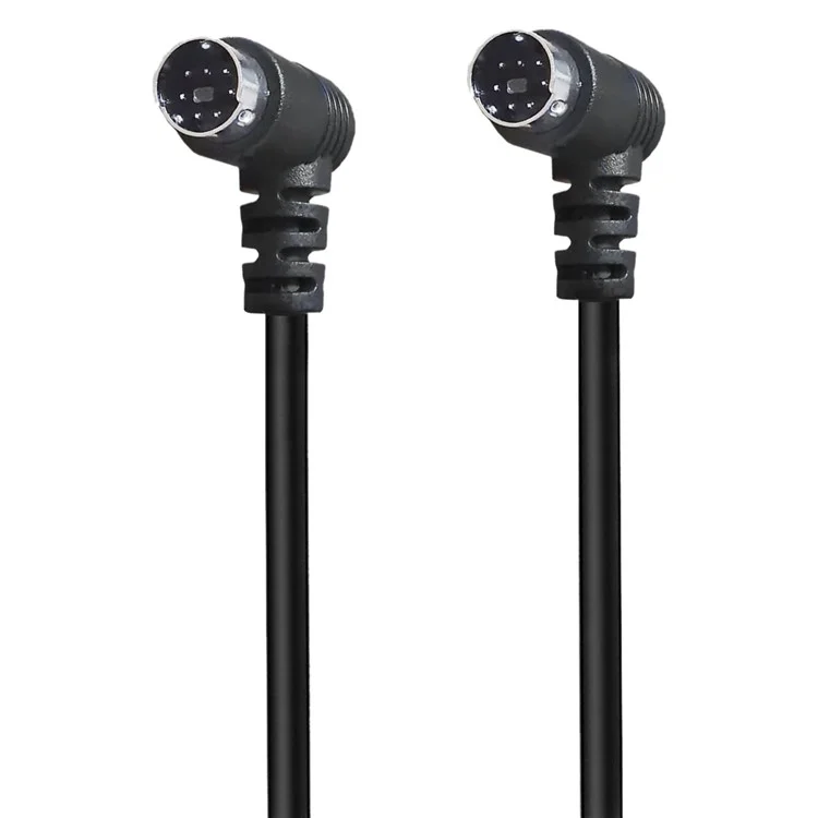 Câble audio-vidéo de transfert de 0,5 m avec connecteurs en coude mâle à coude mâle Mini DIN 7 broches S-Vidéo