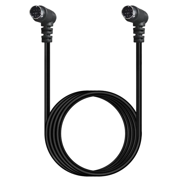Câble audio-vidéo de transfert de 0,5 m avec connecteurs en coude mâle à coude mâle Mini DIN 7 broches S-Vidéo