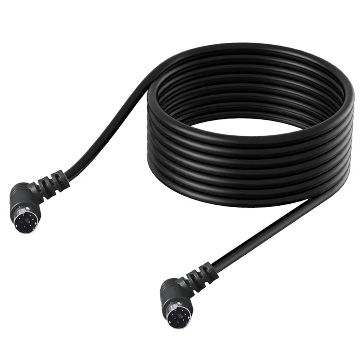 Câble audio-vidéo de transfert de 0,5 m avec connecteurs en coude mâle à coude mâle Mini DIN 7 broches S-Vidéo