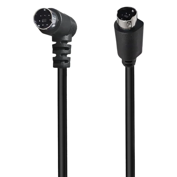 Câble S-Video Mini DIN 7 broches de 3 m, mâle droit vers mâle coudé, pour le transfert audio et vidéo