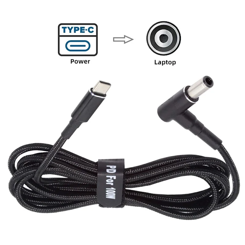 UC-110-6014MM 1.8m USB-C to DC 6.0x1.4x0.6mm PD 100W Fast Charge Cable for Laptop