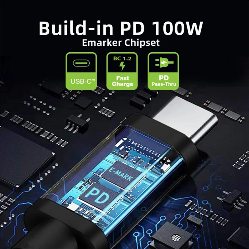 UC-110-7954MM 1.8m USB-C to DC 7.9x5.4mm Cable PD 100W Laptop Charging Cord