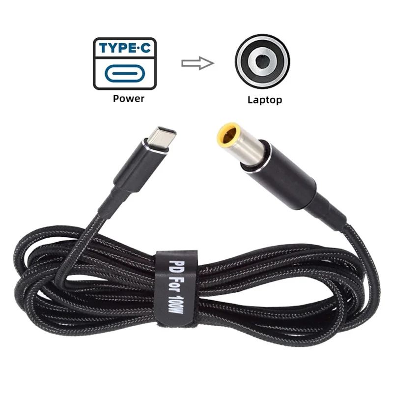 UC-110-7954MM 1.8m USB-C to DC 7.9x5.4mm Cable PD 100W Laptop Charging Cord