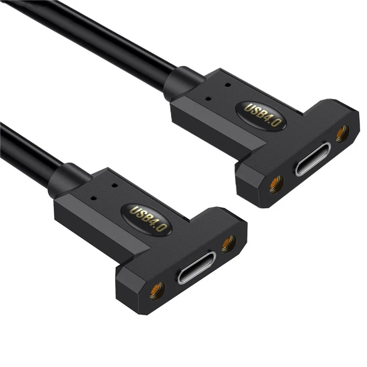 1m USB 4.0 Type-C Female to Female Extension Cable 240W 8K 40Gbps Data Transfer with Panel Mount