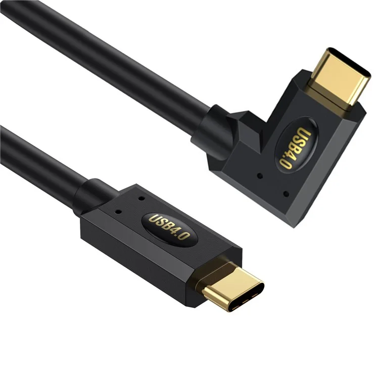 0,3 m USB4 Gerades zu seitlich abgewinkeltes Typ-C-Kabel 40 Gbit/s Thunderbolt 8K Video PD 240 W Schnellladekabel