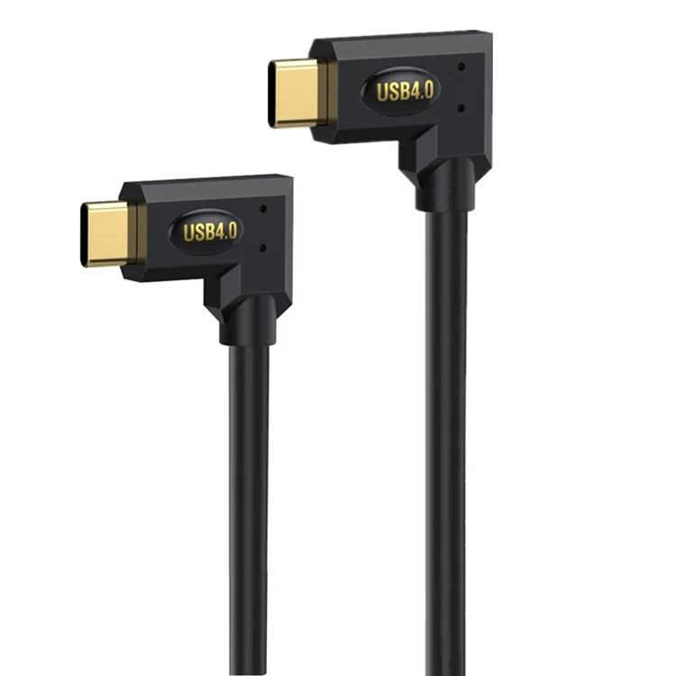 0.6m USB4 Type-C Side-Angled to Side-Angled Cable 40Gbps PD 240W Fast Charge 8K Video Compatible with Thunderbolt Cord