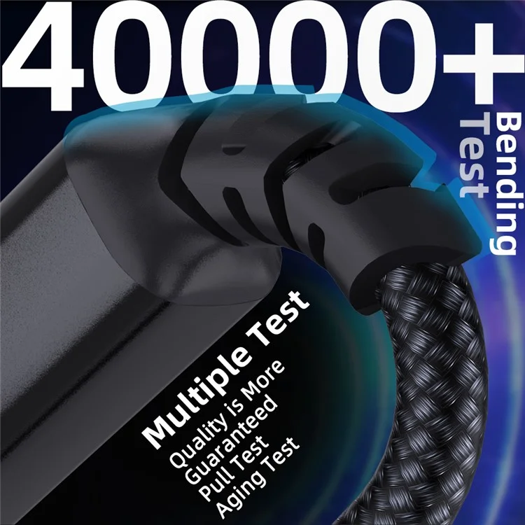 3m USB / Type-C to Square USB Type-B 2 in 1 Printer Cable Braided Printing Connection Cord - Black