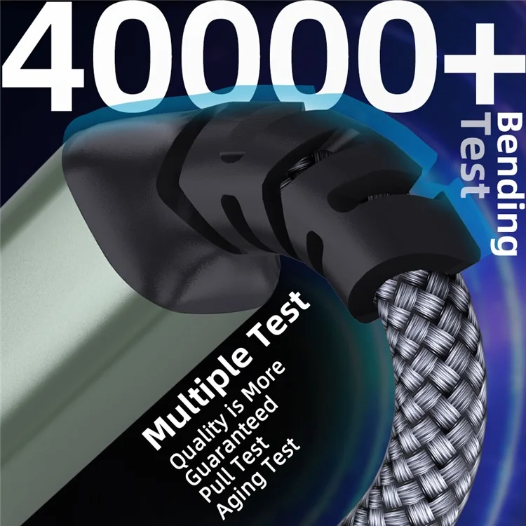 3m USB / Type-C to Square USB Type-B 2 in 1 Printer Cable Braided Printing Connection Cord - Grey