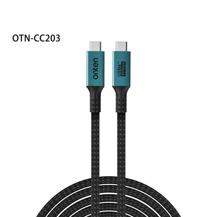 ONTEN 1m OTN-CC203 USB4 Cable 40Gbps PD 100W Charging Full Function Braided Video Data Cable
