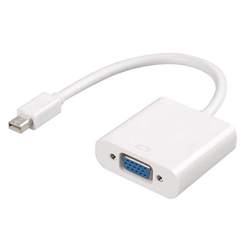 Mini DisplayPort zu VGA Adapter für MacBook Pro / Air / iMac an Monitore Projektoren TVs - Weiß