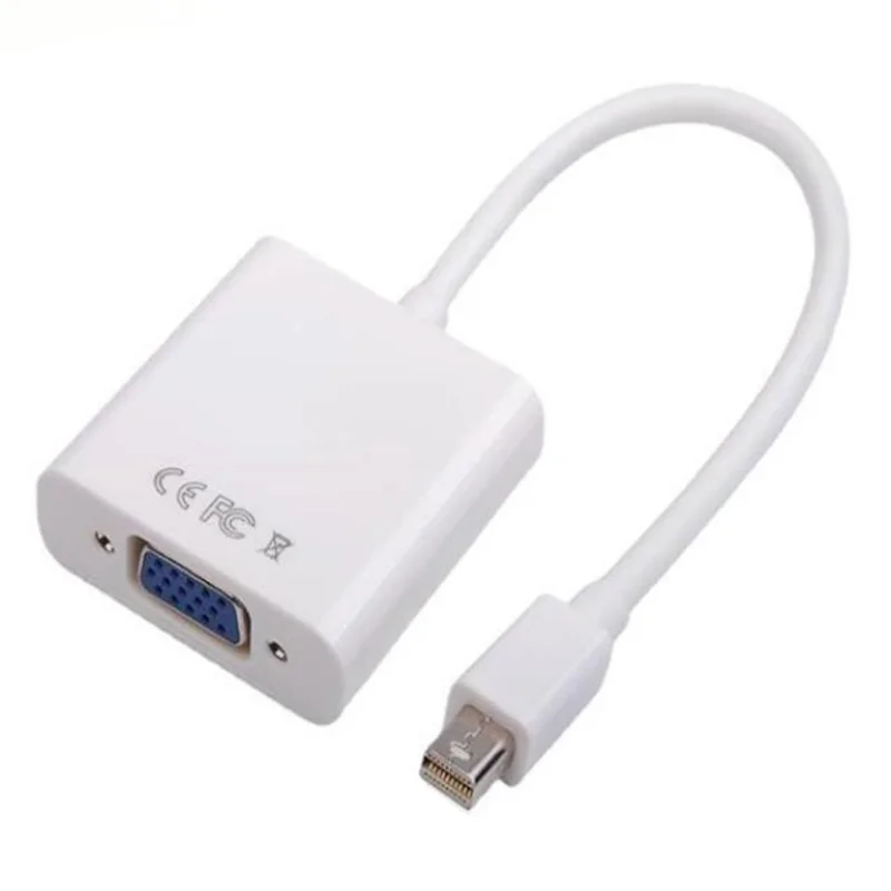 Mini DisplayPort zu VGA Adapter für MacBook Pro / Air / iMac an Monitore Projektoren TVs - Weiß
