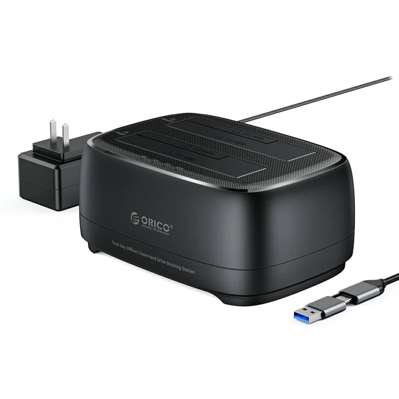 ORICO DD28C3-C Dual Bay Offline Clone Hard Drive Docking Station Compatible with 2.5  /  3.5 Inch SATA HDDs and SSDs - EU Plug