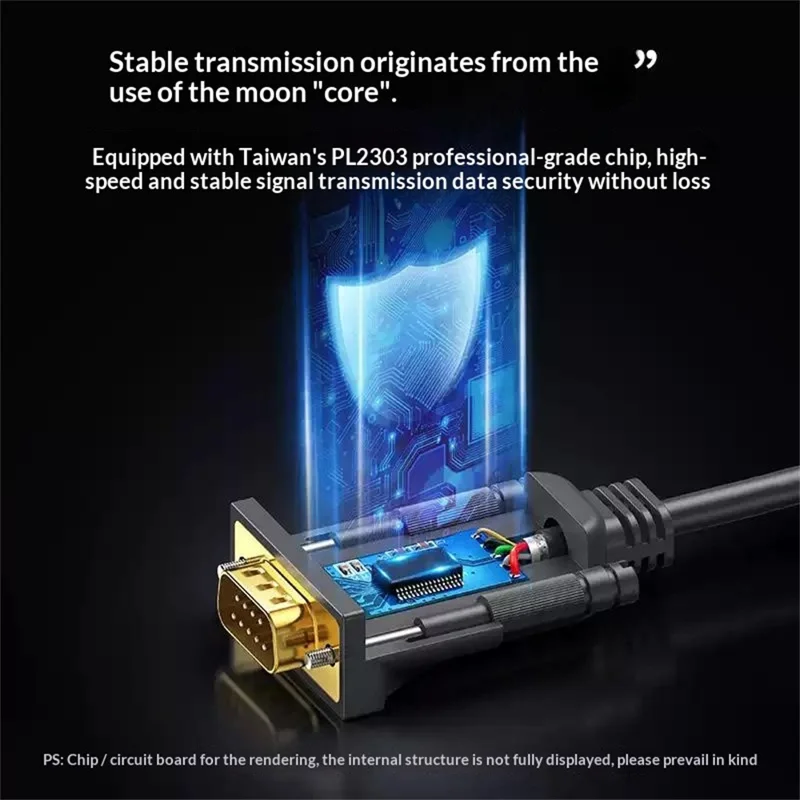 UGREEN 20201 1,5 m câble adaptateur série USB vers RS232, convertisseur USB-A vers DB9 femelle 9 broches pour imprimante / routeur / scanner