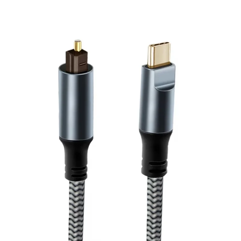 1.2m USB-C Male to TOSLINK Optical Male Cable SPDIF Format Digital Optical Audio Wire for AV Receiver DAC