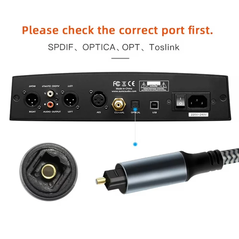 1.2m USB-C Male to TOSLINK Optical Male Cable SPDIF Format Digital Optical Audio Wire for AV Receiver DAC