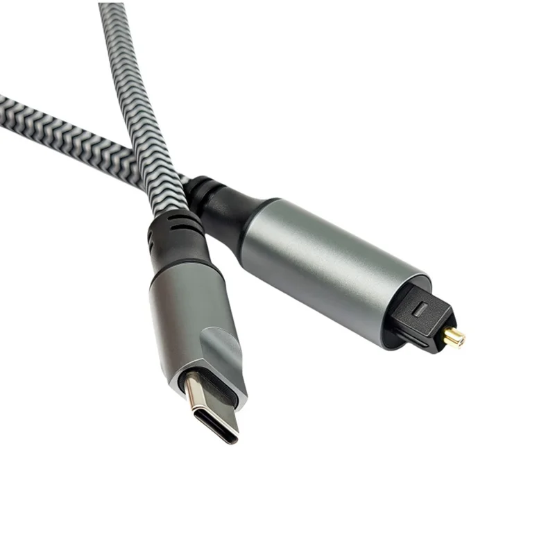 1.2m USB-C Male to TOSLINK Optical Male Cable SPDIF Format Digital Optical Audio Wire for AV Receiver DAC