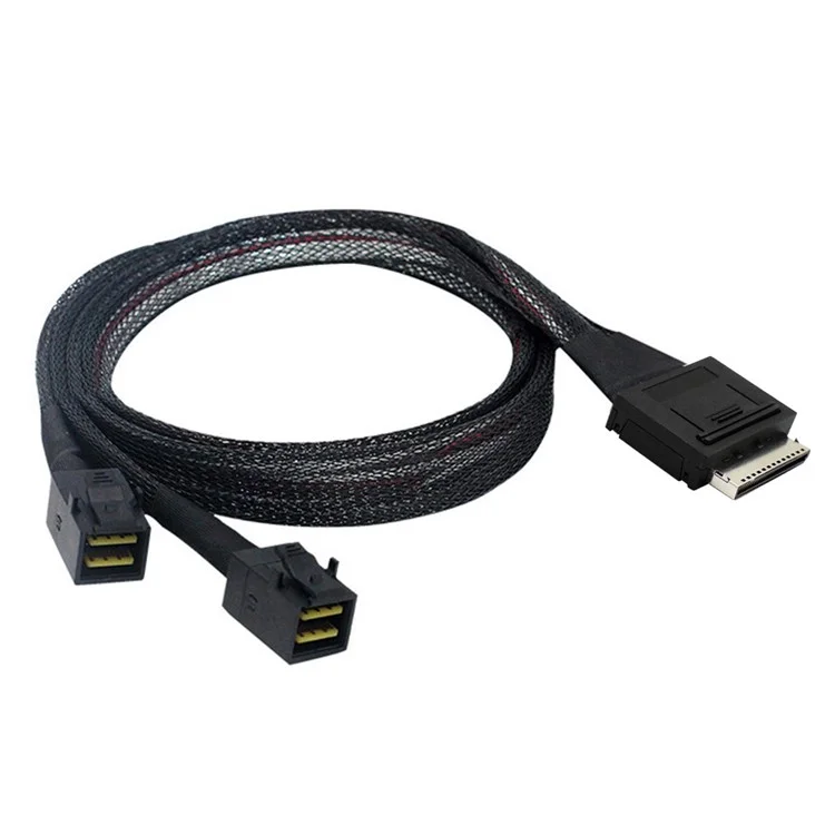 SF-051-0.5M 50cm OCuLink PCIe PCI-Express SFF-8611 8x 8-Lane to Dual SFF-8643 HD 4x SSD Data Active Cable