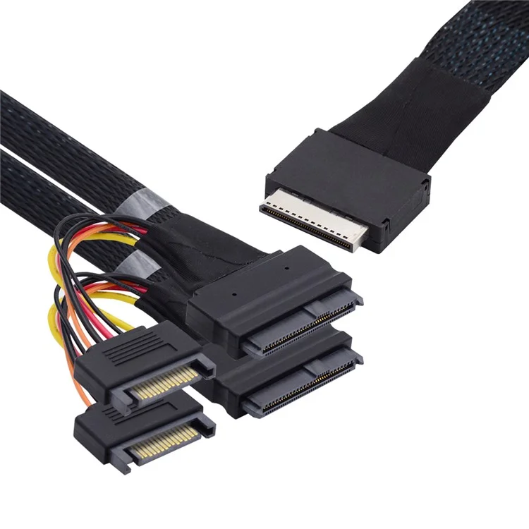 Sf-053-0,5m 50cm Oculink Pcie Pci-express SFF-8611 8x 8-полосная к Двойной SFF-8639 U.2 4x Data Data Active Cable