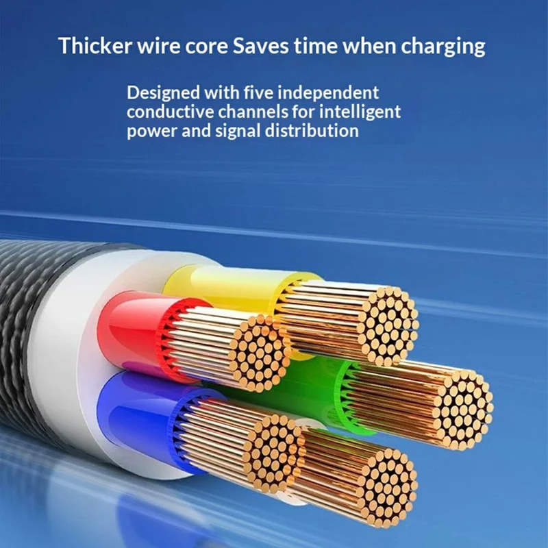 LDNIO LS351-C 1m USB-A to Type-C Cable 50W Fast Charging Reinforced Metal Connector Braided Date Cable - Titanium Gold