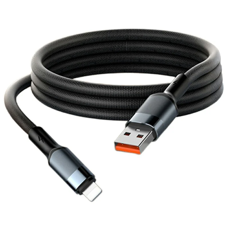 LDNIO LS352-C 2m USB-A to Type-C Braided Cable 50W Fast Charging Metal Connector High-Speed Date Cord - Black