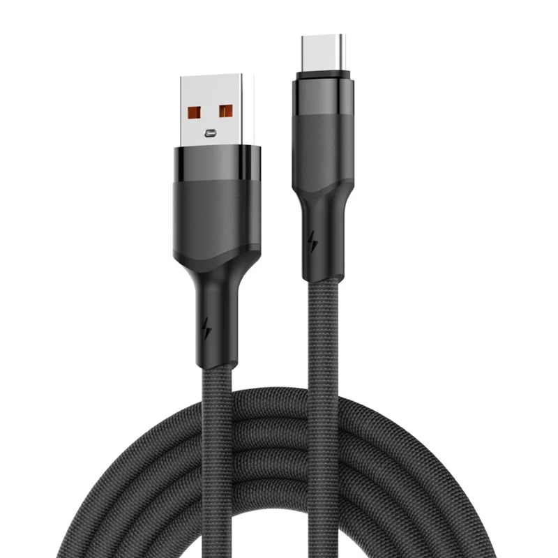 LDNIO LS352Q 2m USB-A to Type-C Cable 120W Fast Charging Braided Data Cable for iPhone Android - Black