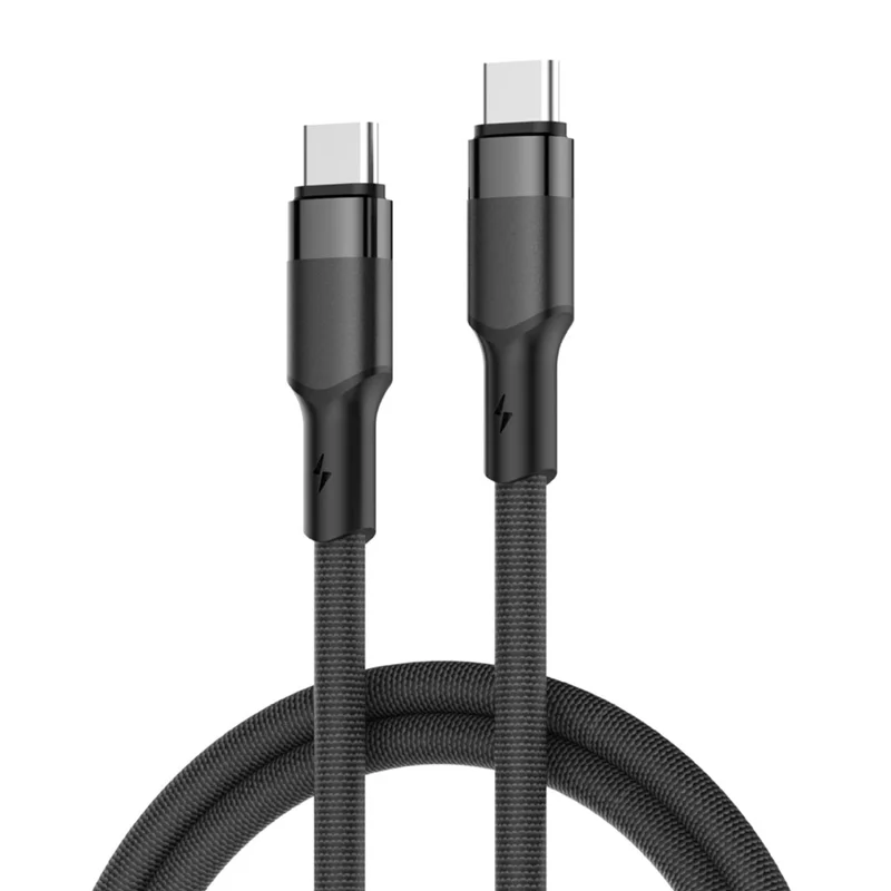 LDNIO LC351c 1m USB-C to USB-C Cable 240W PD Fast Charging Braided Data Cable for Laptop Phone - Black