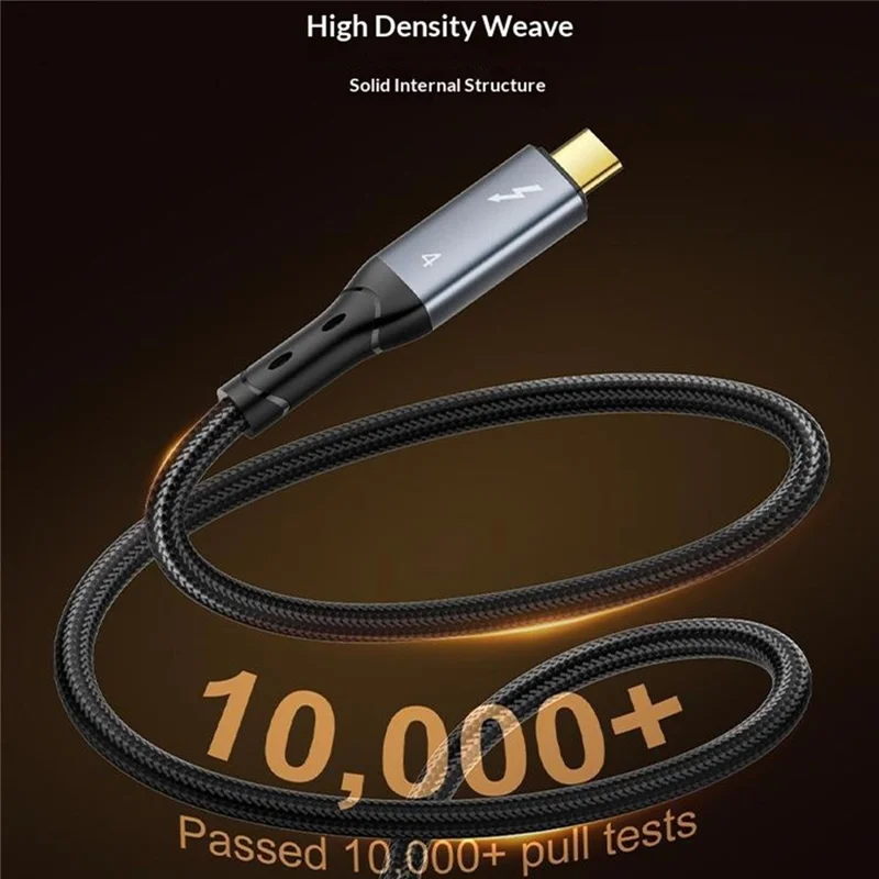 LDNIO TC10c 50cm Cable USB4.0 USB-C a USB-C Carga Rápida 240W Video 8K Cable de Transferencia de Datos 40Gbps Compatible con Thunderbolt 3 / 4 - Negro